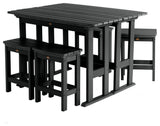 Lehigh 6pc Counter Height Balcony Set, Black