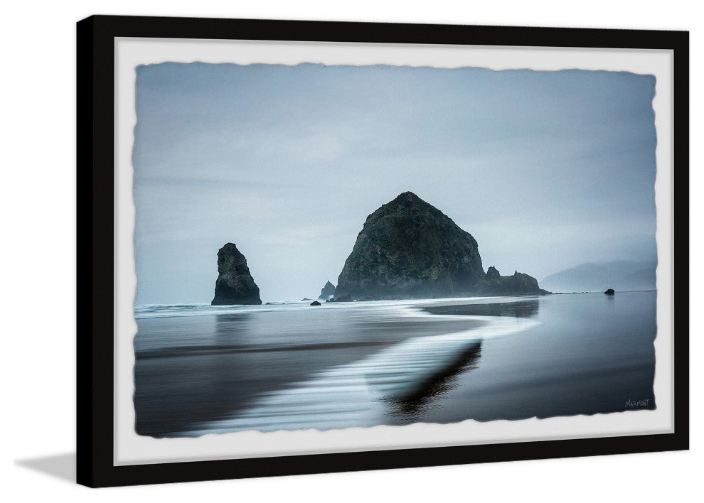 "Reflective Beach" Framed Painting Print, 12x8