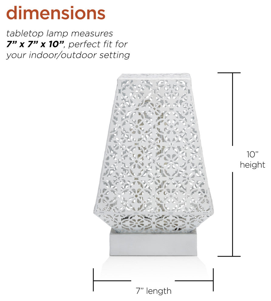 Tabletop Lamp with Chain Style Filament LED Lights