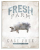 Blue Gray & White Fresh Farm Cage Free Oversized Wall Plaque Art, 13"x19"