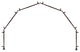 Aldo 13/16" 6-Sided Bay Window Curtain Rod, Cocoa