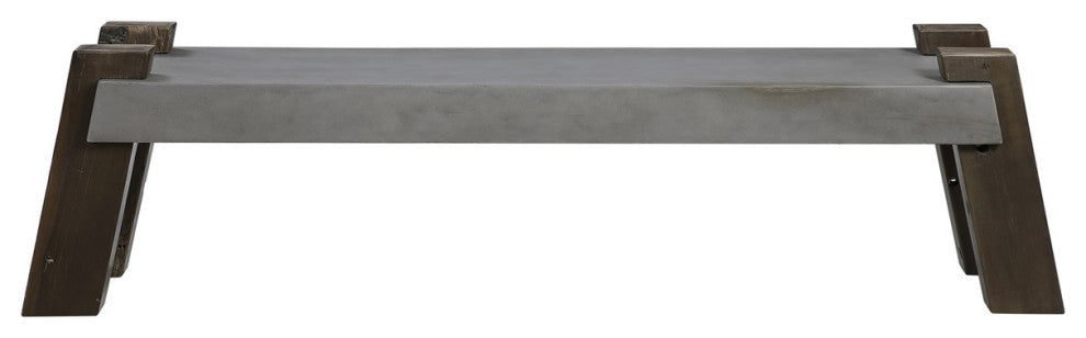 Uttermost Lavin Industrial Concrete Bench 24991