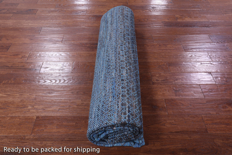 8' 0" X 10' 3" Savannah Grass Hand Knotted Wool Rug - Q13412