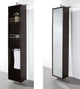 April 360 Degree Rotating Floor Cabinet With Full-Length  in Espresso