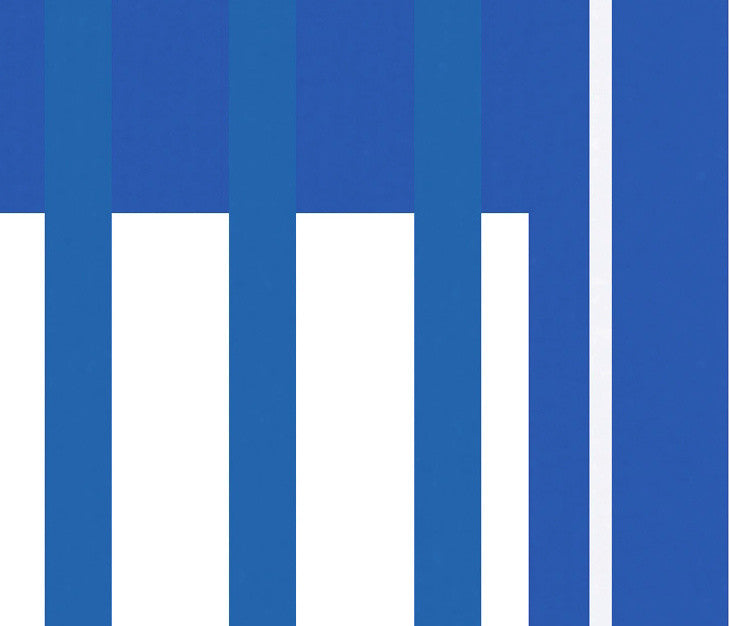 18"x30" Beach Blanket, Stripe Print Hand Towel, Blue