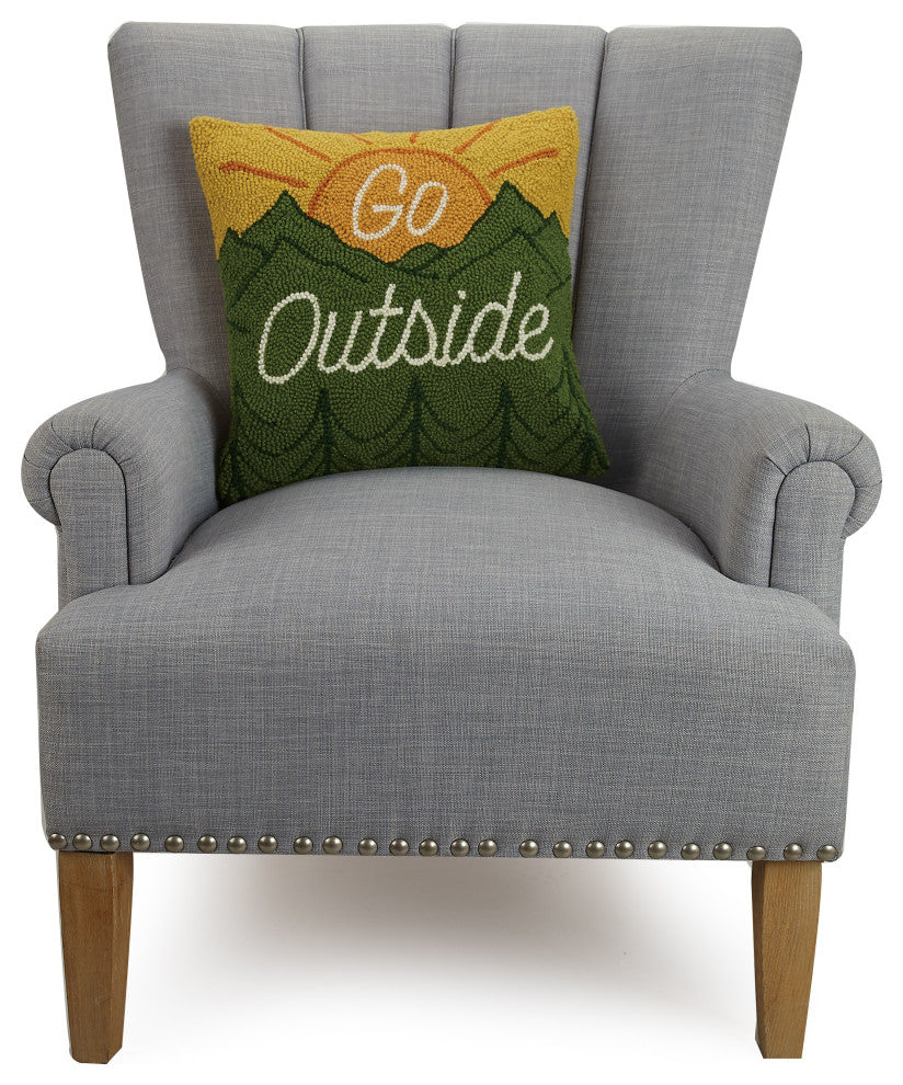 Go Outside Hook Pillow