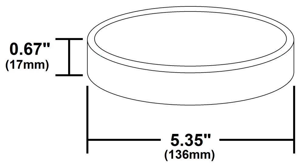 DSE5 Round 5" Edge-Lit LED Surface Mount Downlight, 4000k