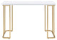 Writing Desk With Gold Base, White