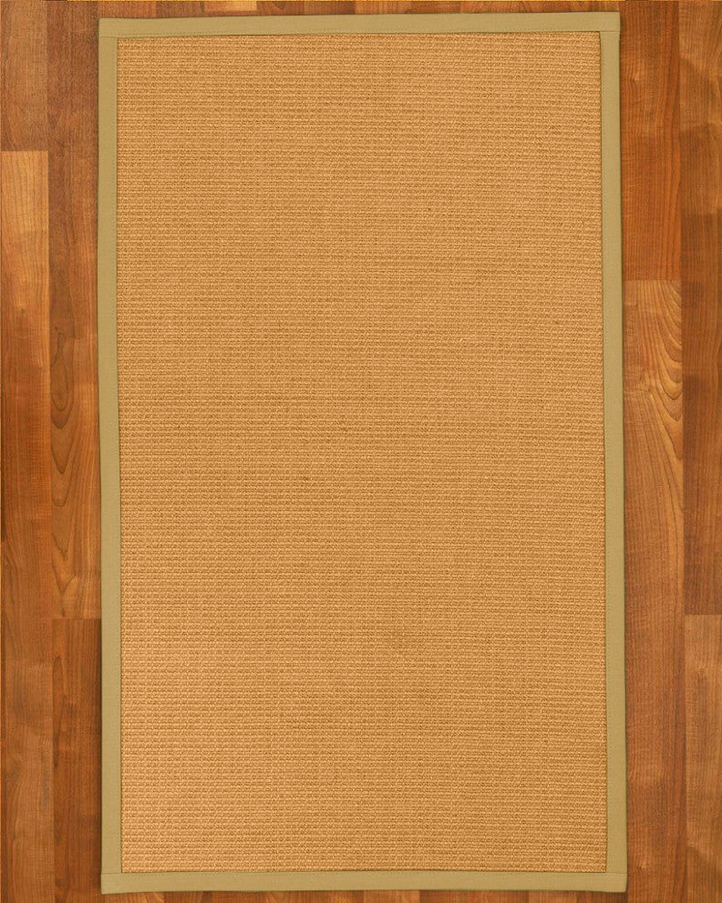 Natural Area Rugs Davlin Custom Sisal Rug, 8' x 10', Sage Border