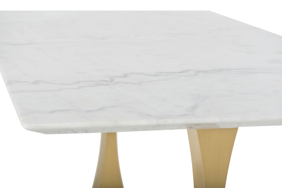 Toulouse White Stone Dining Table, HGNA482