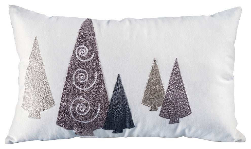 Pomeroy Modern Trees 26X16 Lumbar Pillow, Chateau Gray