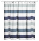 Blue Chunky Stripes 71x74 Shower Curtain