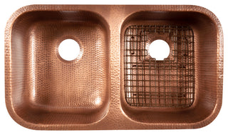 Orwell Copper 32" Double Bowl Undermount Kitchen Sink