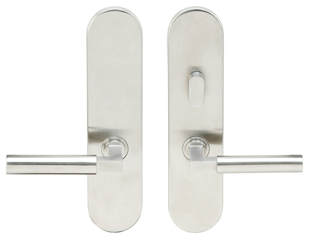 Aurora Lever, Tubular Passage With Privacy Bolt, RH, Satin Stainless Steel