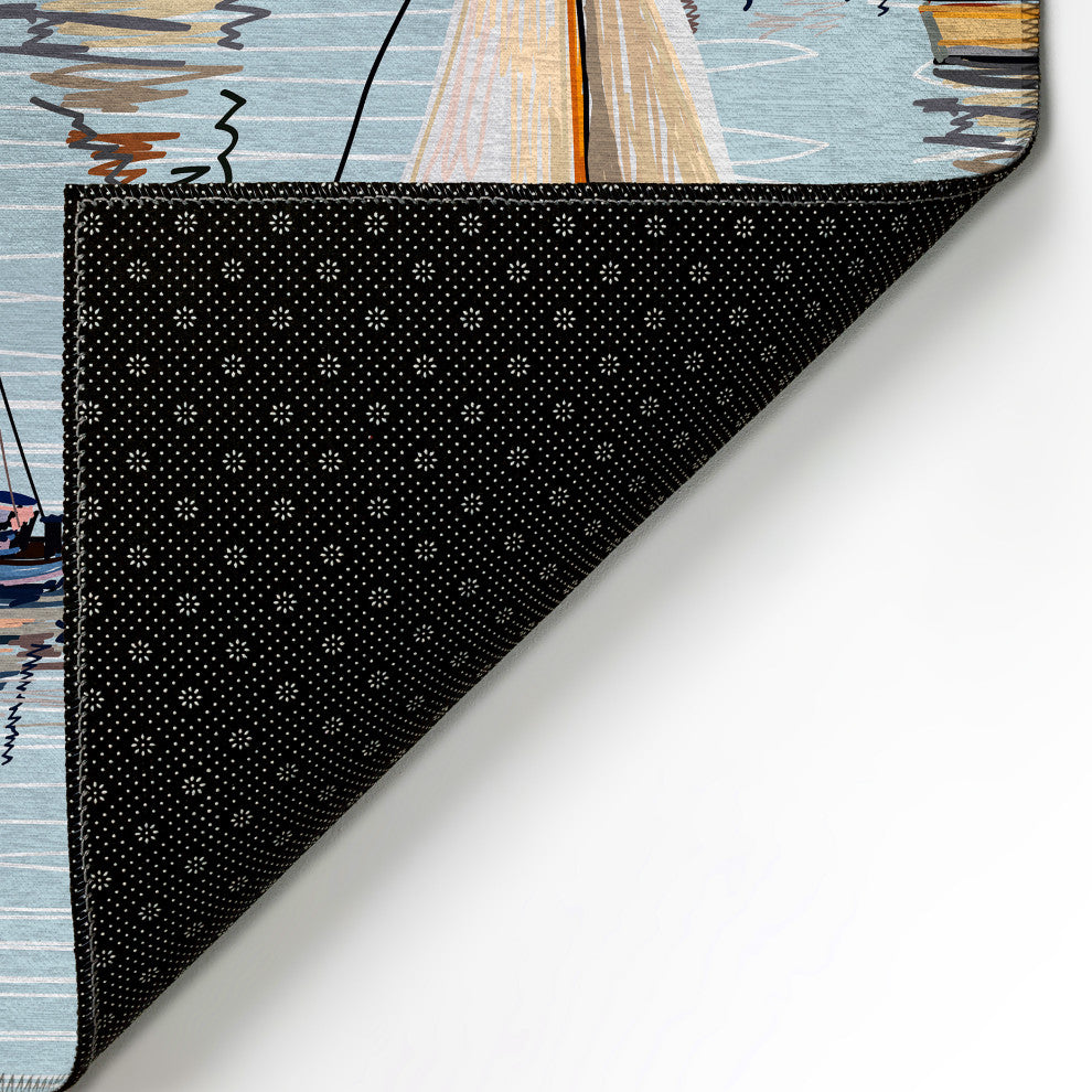 Indoor/Outdoor Harbor HA8 Sky Machine Washable 10' x 14' Rug