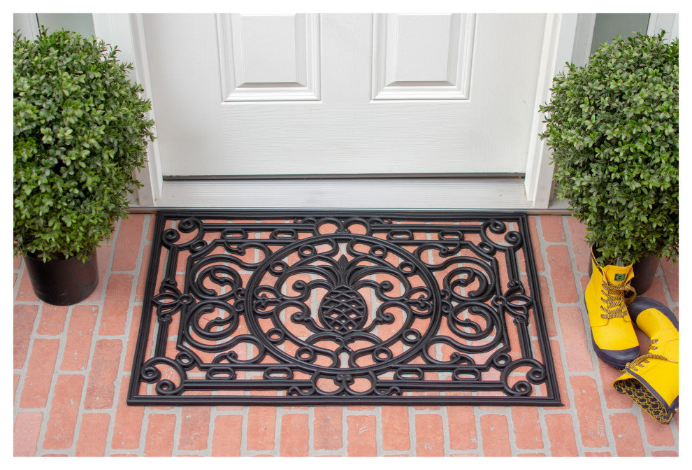 Pineapple Heritage Rubber Doormat, 24"x36"