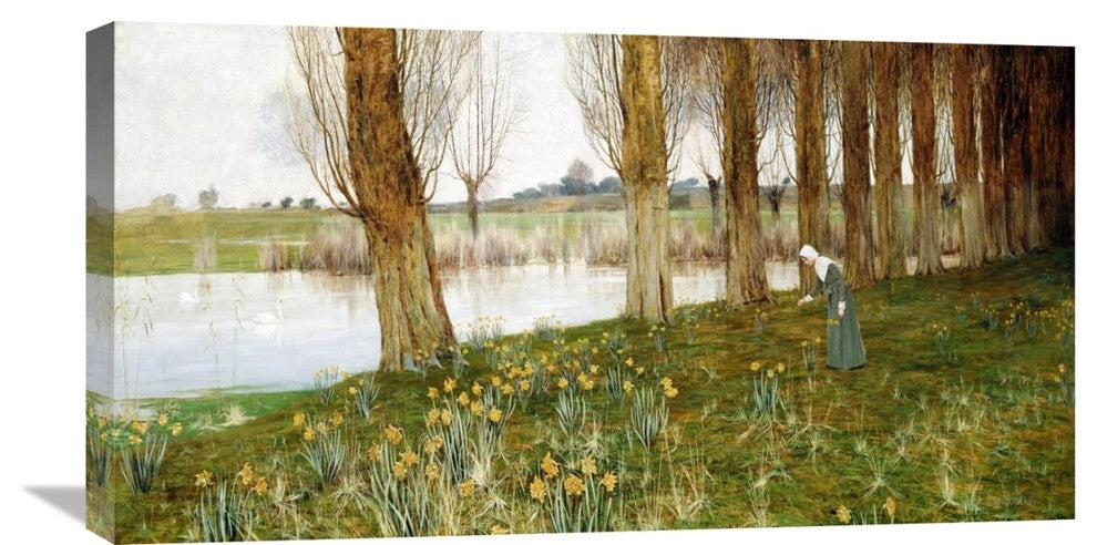 "The Amber Vale, a Host of Golden Daffodils" Artwork, 30" x 15"