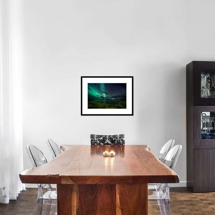 "Maatn Lake" Framed Digital Print by Liloni Luca, 30x22"