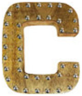 Handmade Eco-Friendly Wall Decor Alphabet Letter Block, 1.3x7.8x6.6