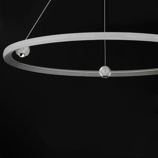 ET2 E23514 Nodes 40"W LED Ring Chandelier - Brushed Aluminum