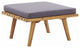 vidaXL Garden Footstool With Cushion 23.6"x23.6"x11.4" Solid Acacia Wood
