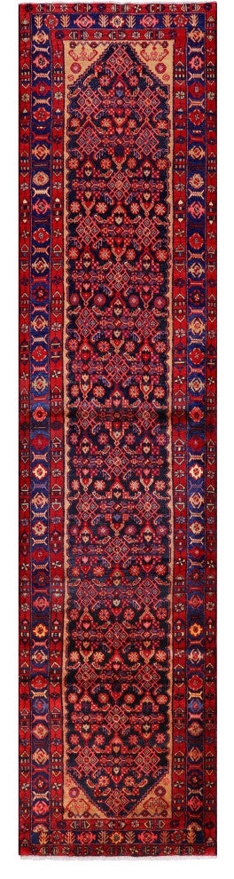 New Runner Persian Hamadan Wool Rug 3' 5" X 14' 7" - S1706