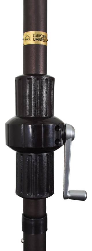 11'x8' Rectangular Aluminum Umbrella Bronze, Pacific Blue