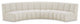 Infinity Black Boucle Fabric Upholstered Arc Shaped Modular Sectional, Cream, 4-Piece, Arc-Shaped