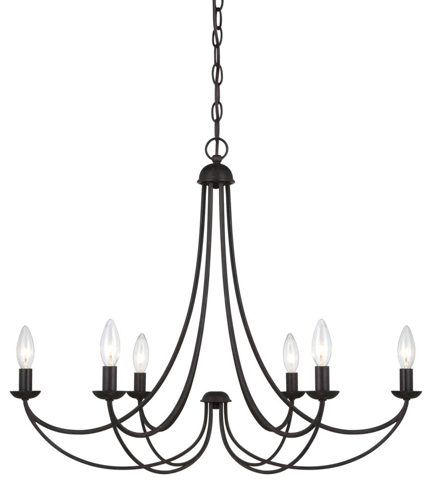 Mirren 6-Light Chandelier, Imperial Bronze