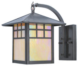 8W Seneca Window Pane Curved Arm Wall Sconce