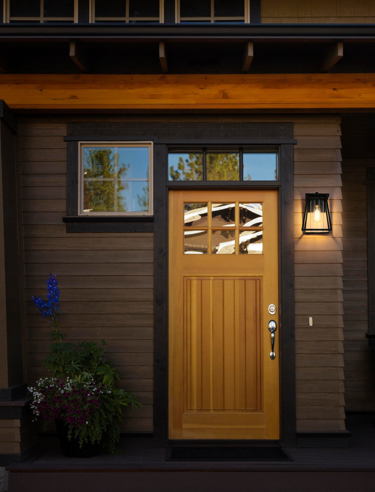 Home Living 7" Outdoor Wall Sconce, Black