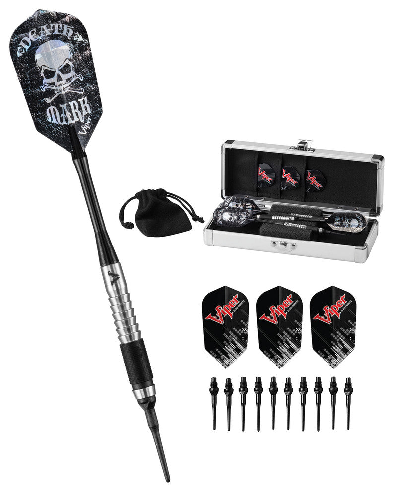 Desperado Tungsten Death Mark Soft Tip Darts, 2 Knurled Rings, 18 Grams