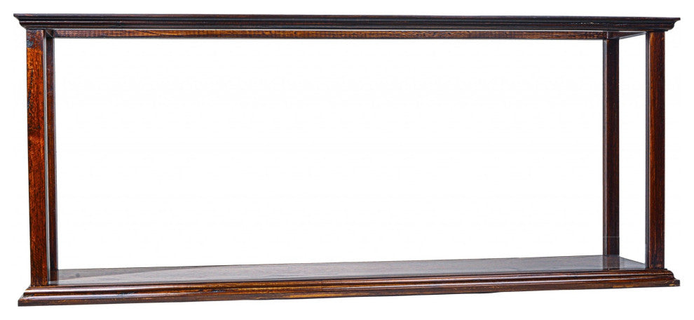 10" Dark Brown And Clear Glass Standard Display Stand