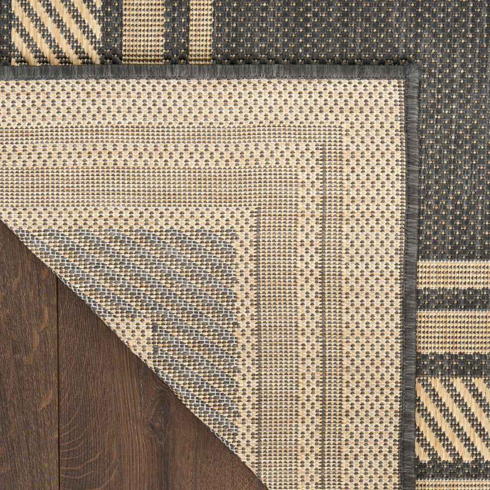Nourison Horizon Indoor/Outdoor 8' x 10' Charcoal Modern Rug