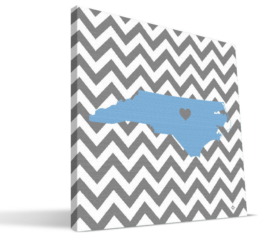 University of North Carolina Tar Heels Love Canvas Print, 12"x12"