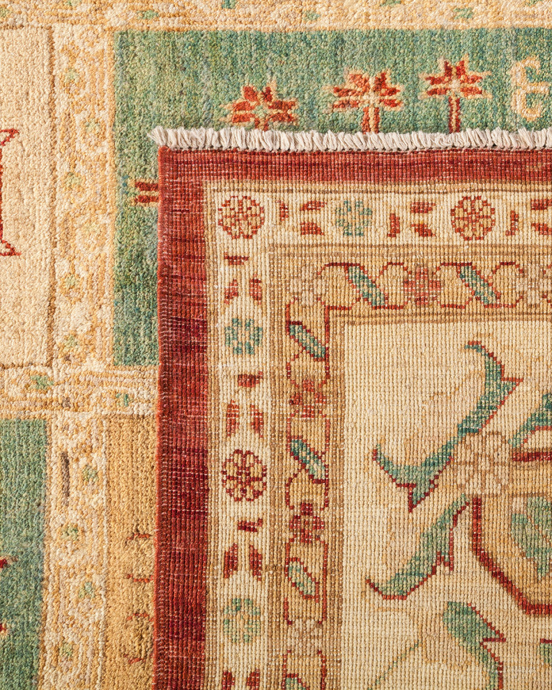 Eclectic, One-of-a-Kind Hand-Knotted Area Rug Red, 10'1"x14'9"
