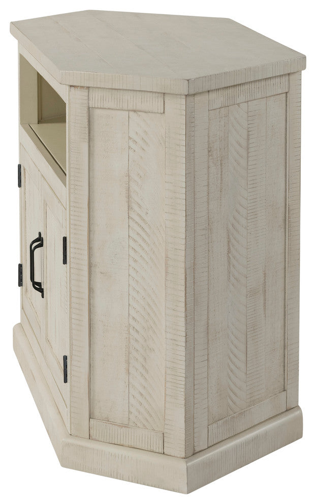 Rustic Corner TV Stand, 50", White