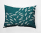 14x20" Escuela Nautical Decorative Indoor Pillow, Ocean Teal