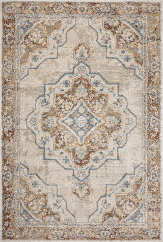 Loloi Tamryn Natural / Multi 18" x 18" Sample Rug