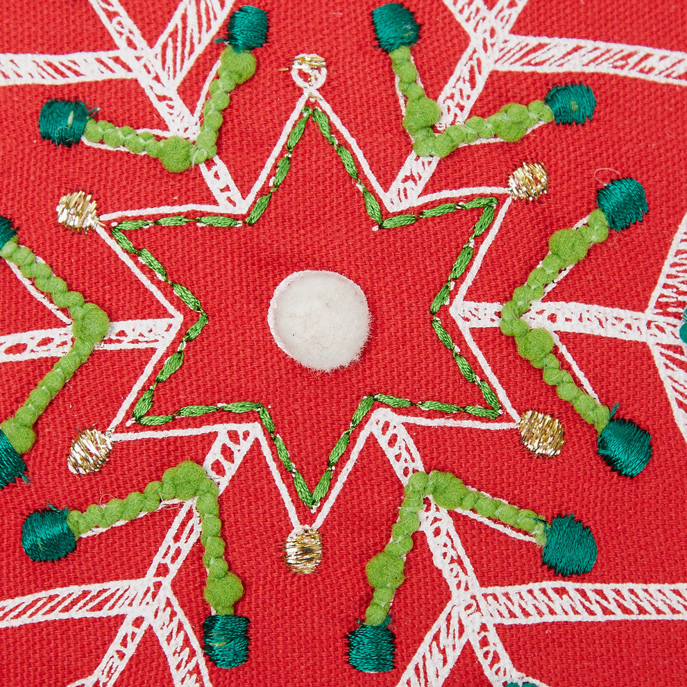 Primative Snowflake 12" Throw Pillow