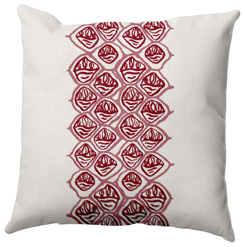 Reverse Stack Pillow, Red, 16"x16"