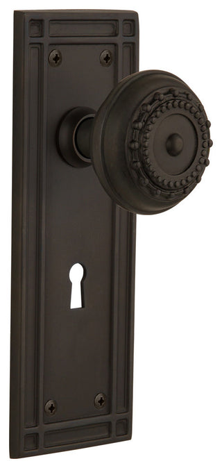 Mission Plate Passage Meadows Knob, Oil Rubbed Bronze