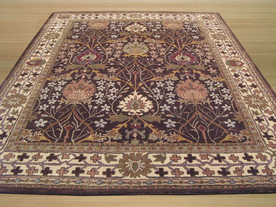 Brown Traditional Oriental Morris Area Rug