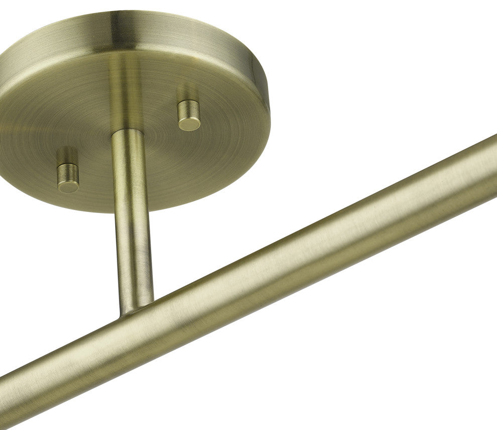 Copenhagen 2-Light Antique Brass Semi-Flush