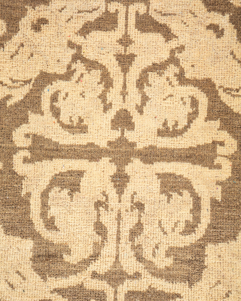 Eclectic, One-of-a-Kind Handmade Area Rug Ivory, 7'10"x9'8"