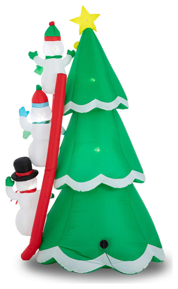 Christmas Inflatable Xmas Outdoor Lighted DÃ©cor, Snowman & Tree