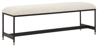 Uttermost Halston Upholstered White Bench
