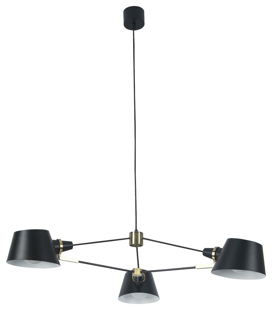 Minimalist Black and Gold Chandelier