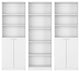 Salina 3 Piece Living Room Set with 3 Bookcases, White