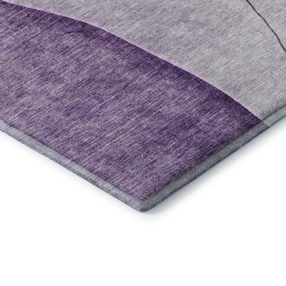 Premium Machine Washable Mayfield AMF696 Purple 3' x 5' Rug